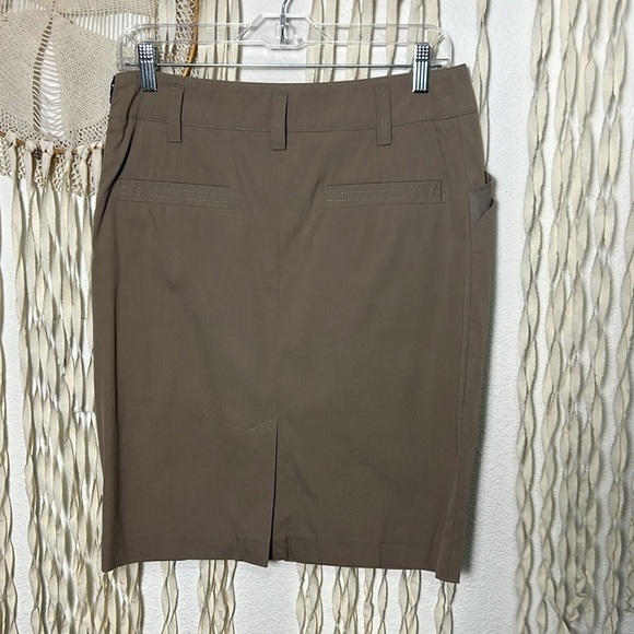 GUNEX | MaxMara Taupe Pencil Skirt Size US6 Cotton/Spandex - Picture 6 of 11